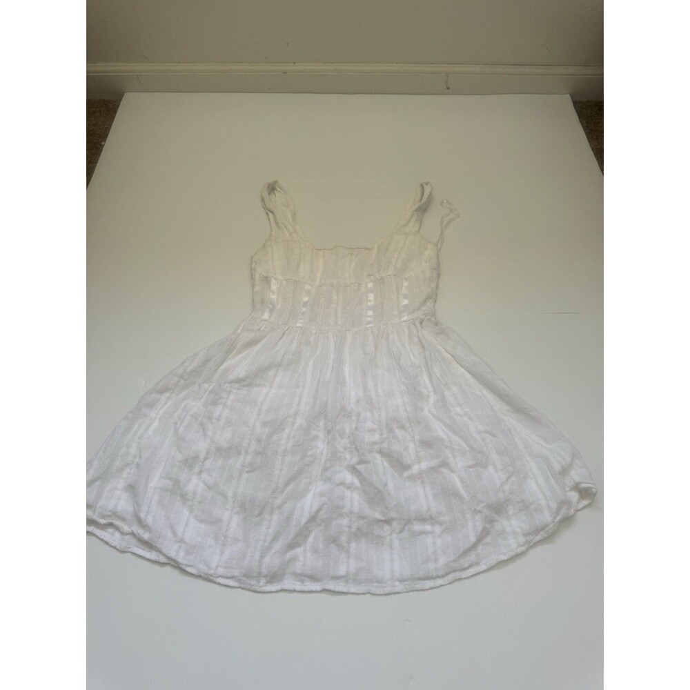 Princess Polly White Sleeveless Fit & Flare Mini Dress Girls Size XX AU 6